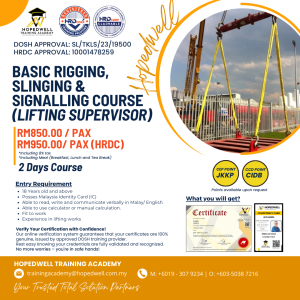 BASIC RIGGING, SLINGING & SIGNALLING (LIFTING SUPERVISOR)