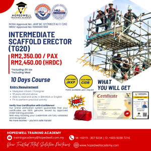 INTERMEDIATE SCAFFOLD ERECTOR COMPETENCY COURSE (TUBULAR)