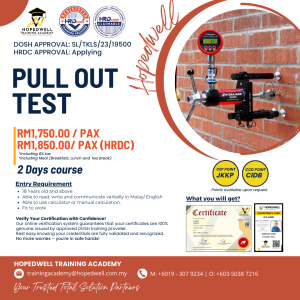 PULL OUT TEST (OPERATOR TRAINING)